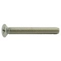 Midwest Fastener M3-0.50 x 25 mm Phillips Flat Machine Screw, Plain Stainless Steel, 20 PK 38024